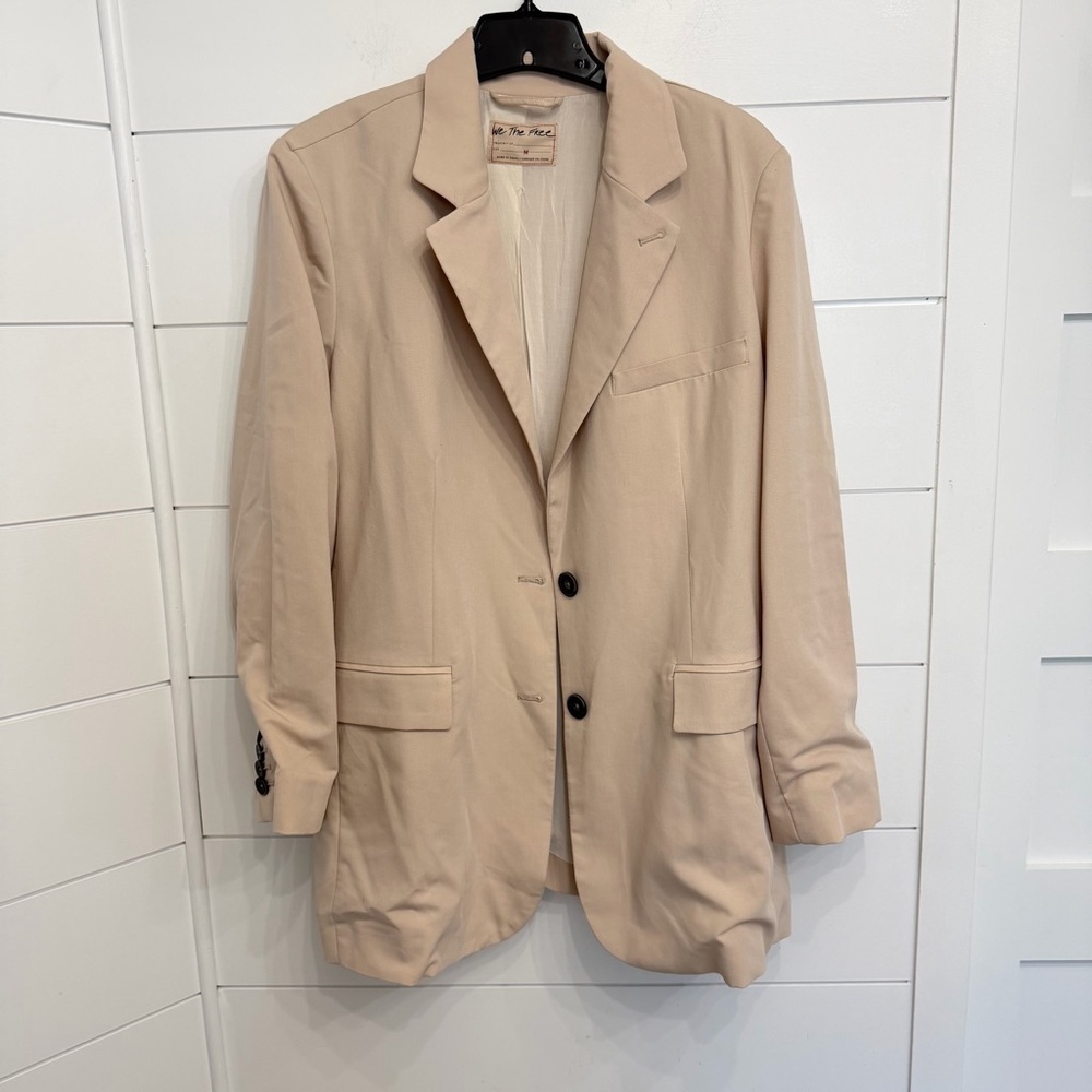 Free People We the Free Apricot Jay Oversized Blazer Size Medium 23304 - Picture 4 of 10